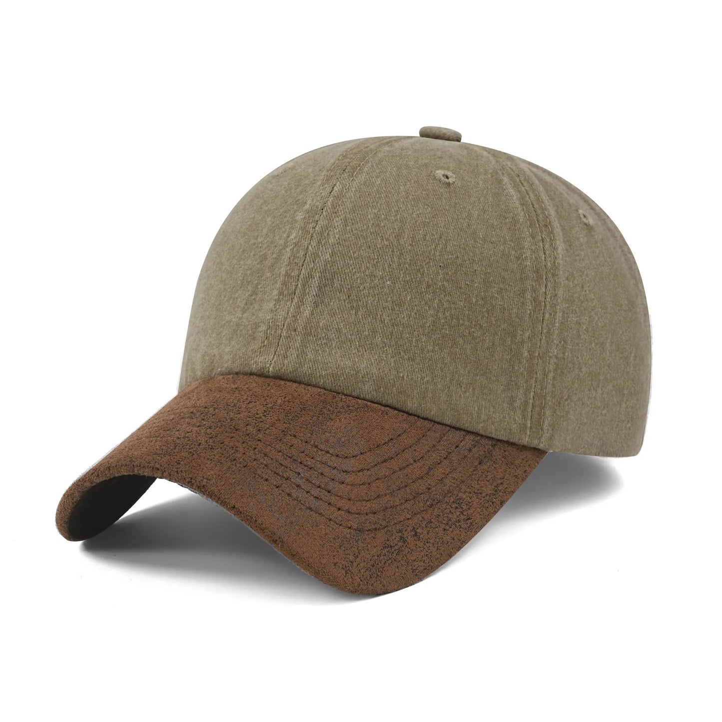 Washed Cotton Patchwork Baseball Cap