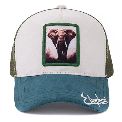 Unisex Mesh Cap Elephant Summer Animal Baseball Cap For Men Women ﻿