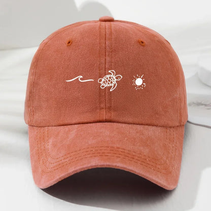Turtle Pattern Printed Baseball Cap for Daily Casual Style Men's and Women's