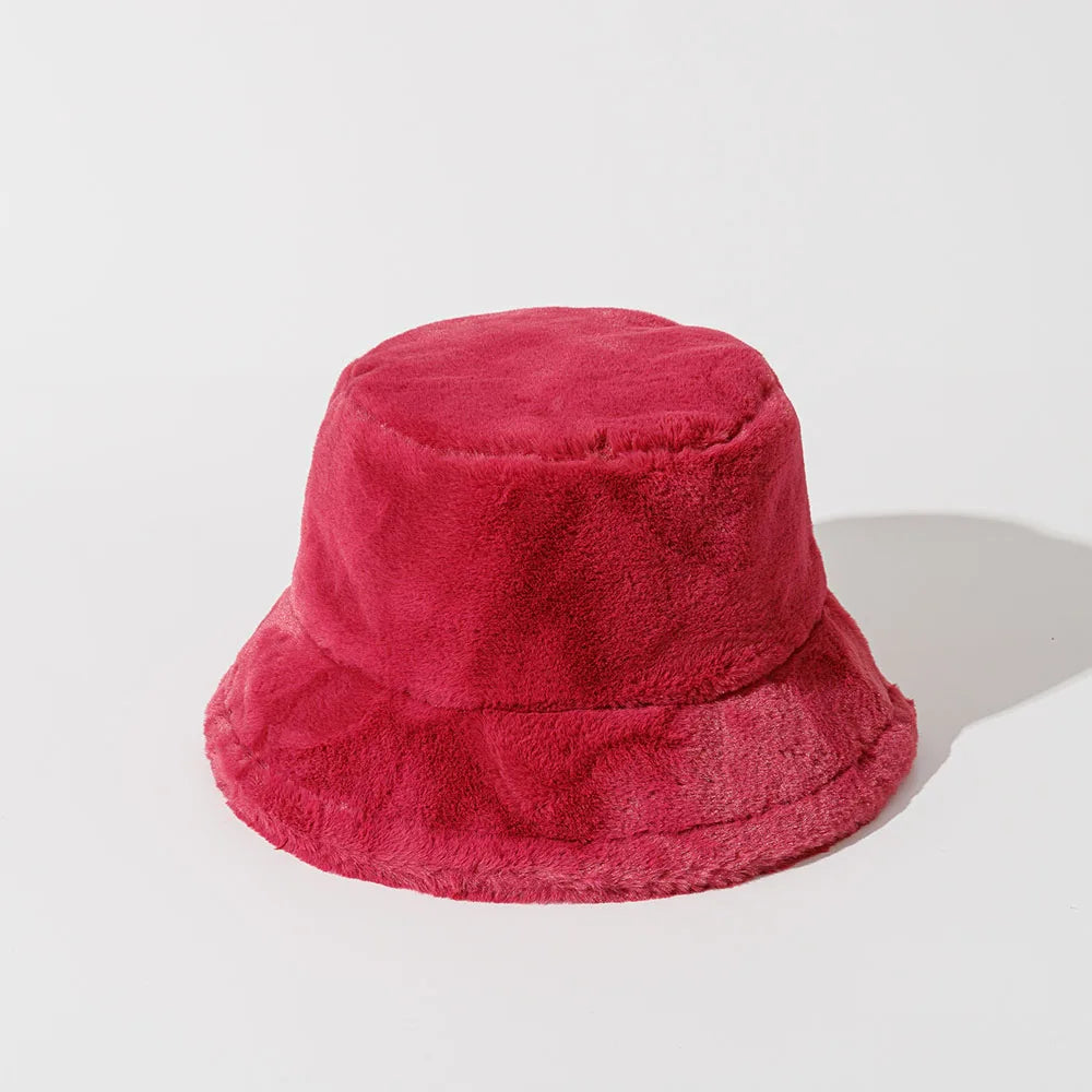 Funny Fashion Autumn Winter Leopard Fur Bucket Hat