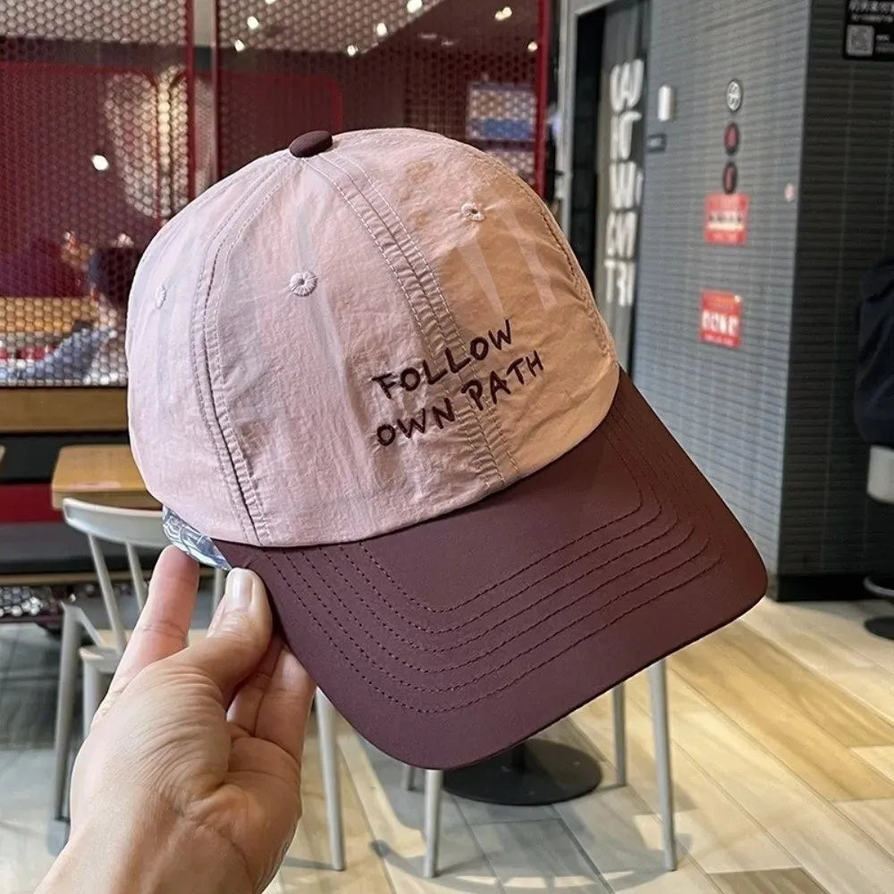 Casual Lightweight Baseball Cap Embroidered Sun Protection Quick Dry Cap Adjustable Sunscreen Cap