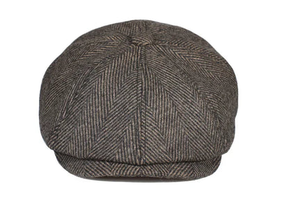 Men Street Bonnet 55% Wool Beret Sheepskin Camel/Grey Male Thin Hats