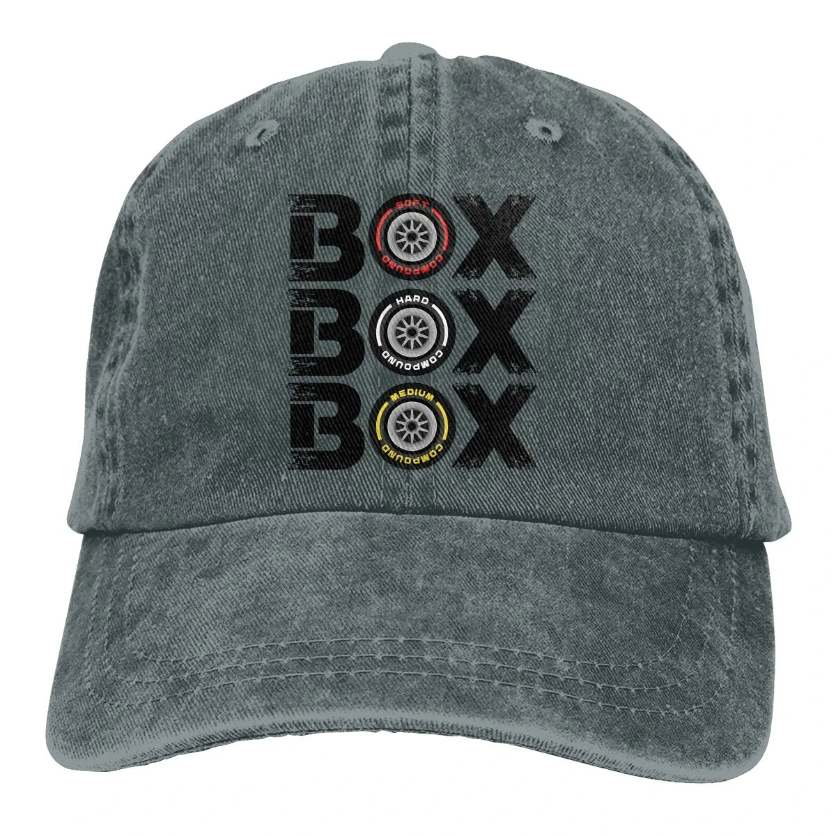 Box Box Box F1 Tyre Compound V2 Baseball Cap Men