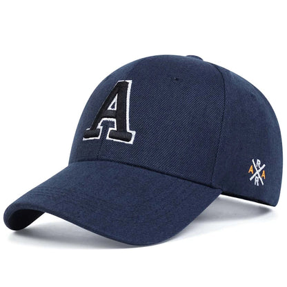 Unisex A Letter Side Ar Embroidery Baseball Caps Spring and Autumn