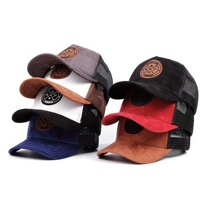 Sport Mesh Yarn Summer Baseball Cap Letter Patch Casual Snapback Hat