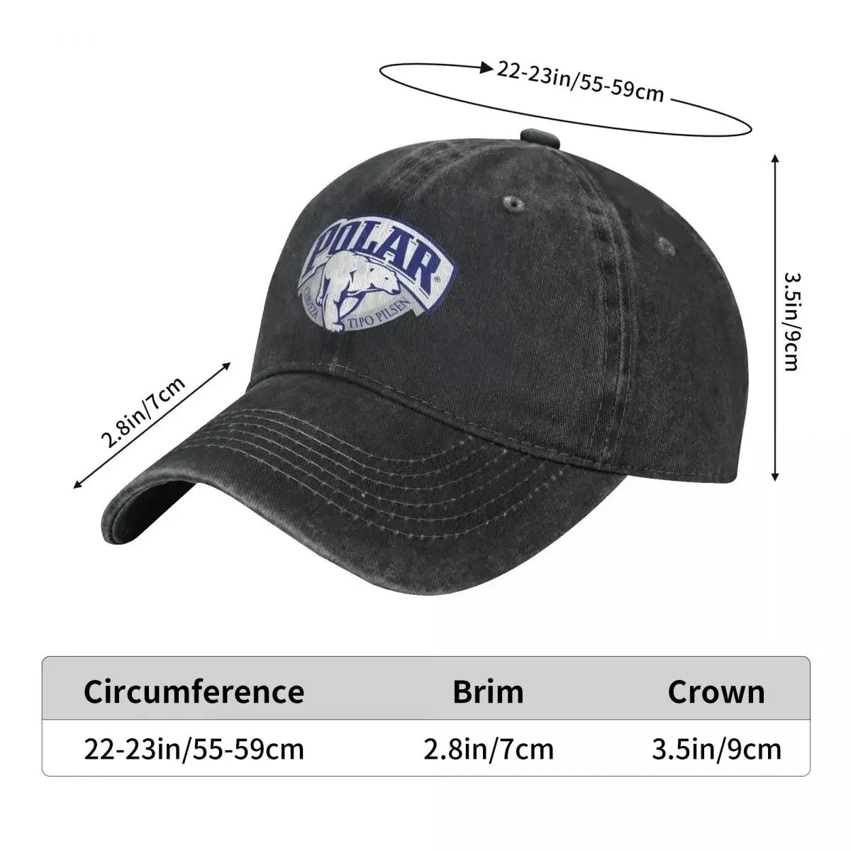 Polar Beer From Venezuela Pilsen Polarcita demin Cap Baseball Cap For Men