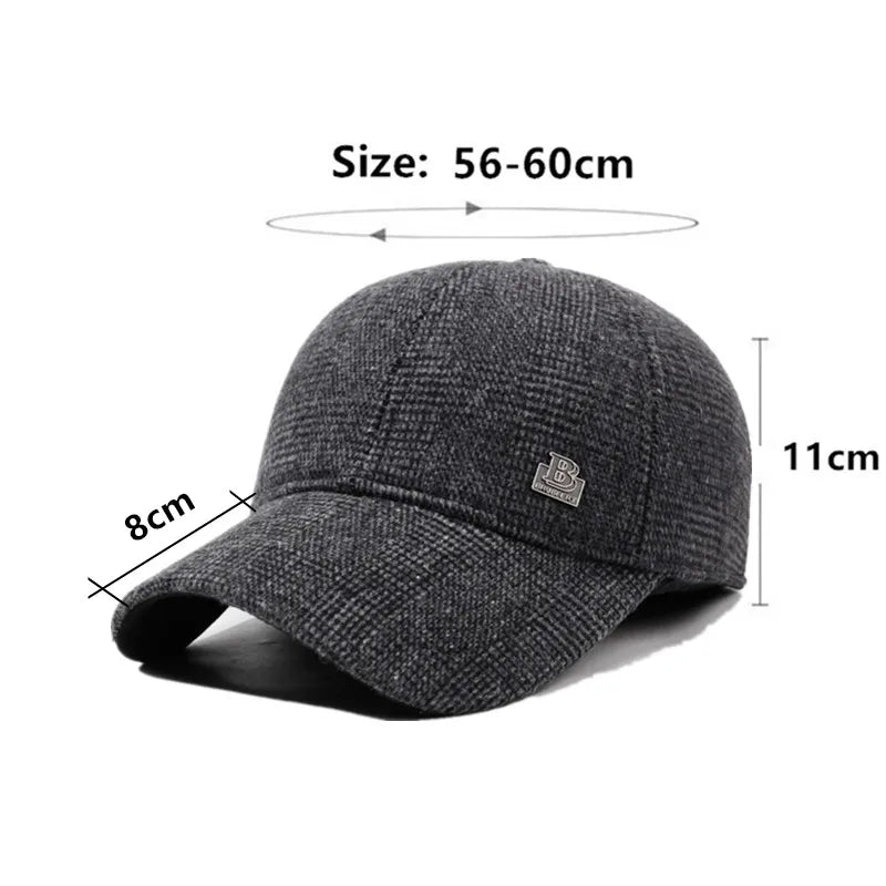 New Winter Fleece-Lined Plush Thickened Warm Baseball Caps