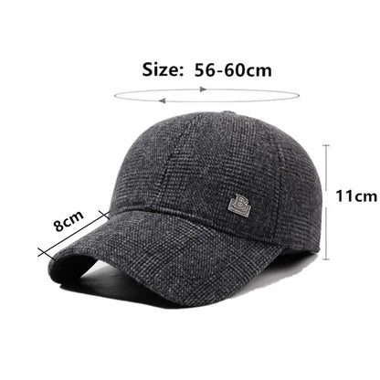 New Winter Fleece-Lined Plush Thickened Warm Baseball Caps