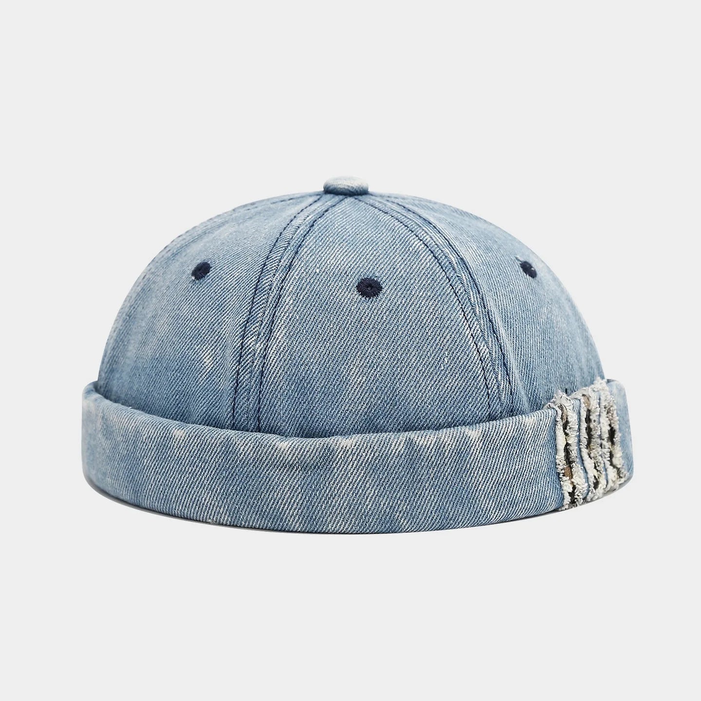 Fashion Denim Docker Cap Brimless Hat