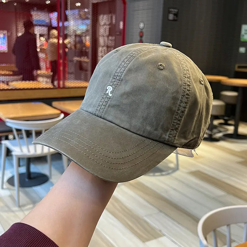 Simple Letter Baseball Cap for Women Korean