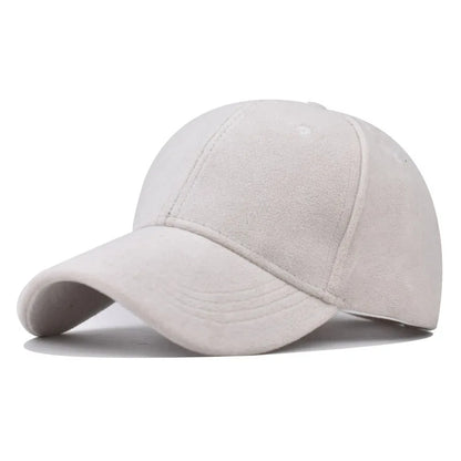 Fashion False Suede Baseball Caps For Men Women Autumn Winter