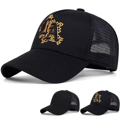 Unisex Letter Embroidery Baseball Net Caps Spring Summer