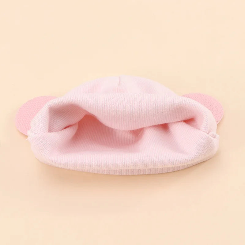 Cartoon Cute Solid Color Baby Beanies Spring Autumn Cotton Soft Head