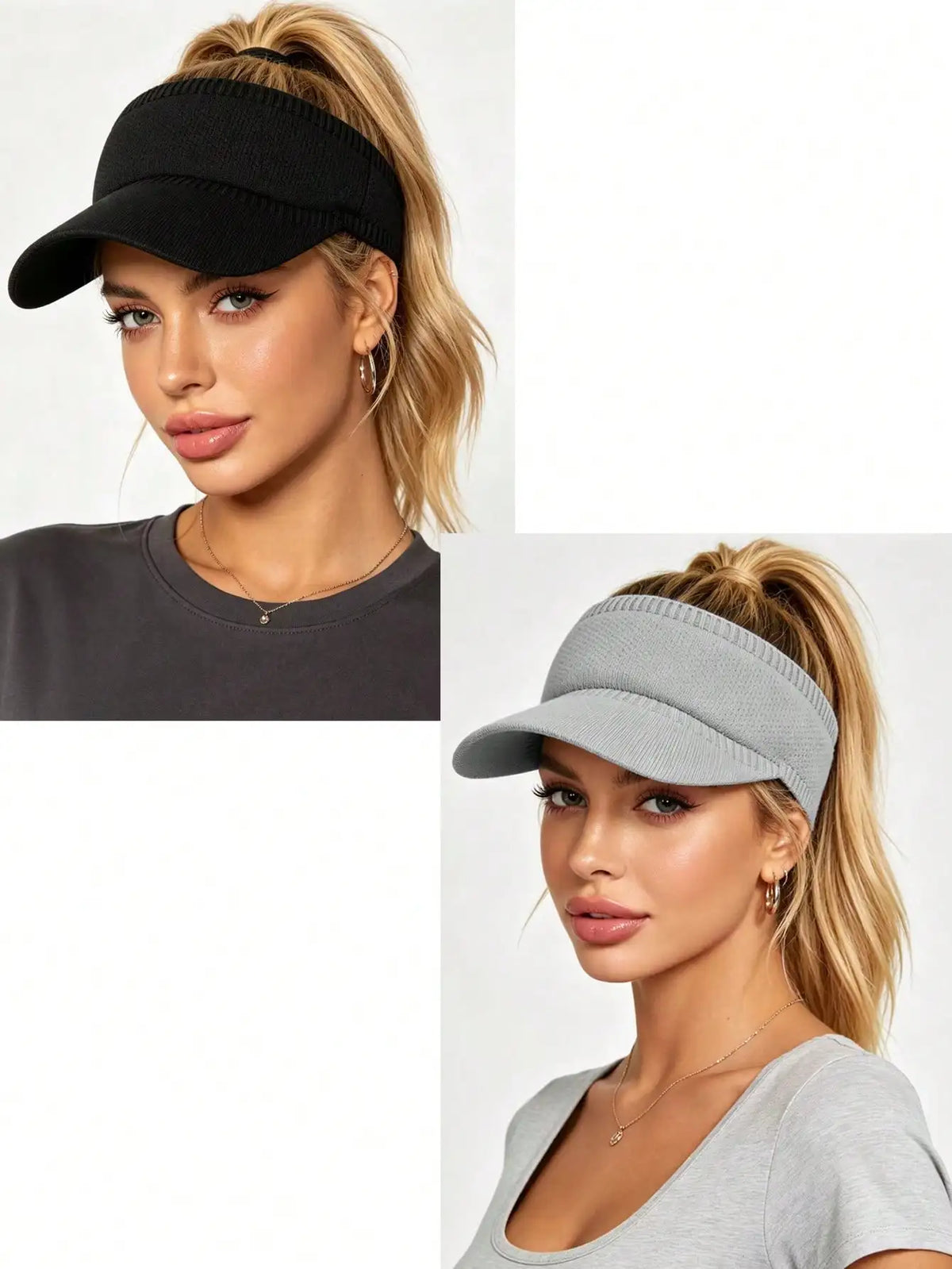 Women Summer Retro Y2K Beach Sun Hat-UV Protection Ponytail Sun Hats