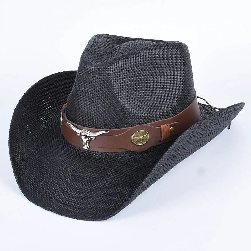 Western Chapeau Cowboy Hats Women Men Straw Sun Hat 2026