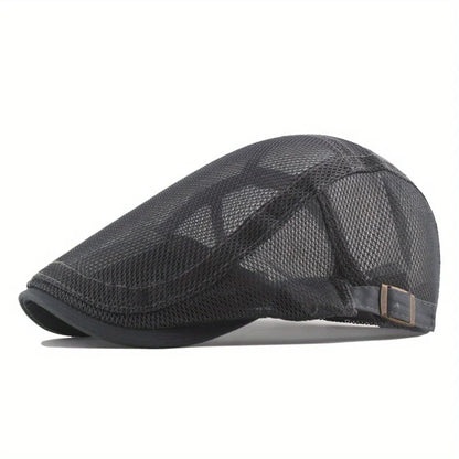 Outdoor Sun Hats Breathable Mesh Newsboy Cap Beret Men's Casual Hat