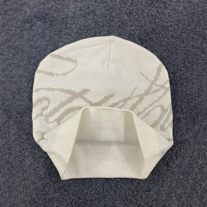 Warm Jacquard Letter Knitted Woolen Hat For Men And Women Autumn Winter