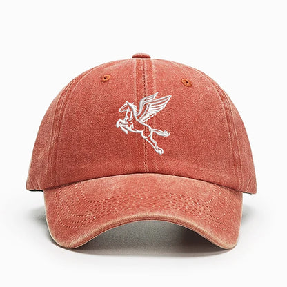 Horse Embroidery Baseball Cap, Mesh Sun Protection Unisex Adjustable Outdoor Hat