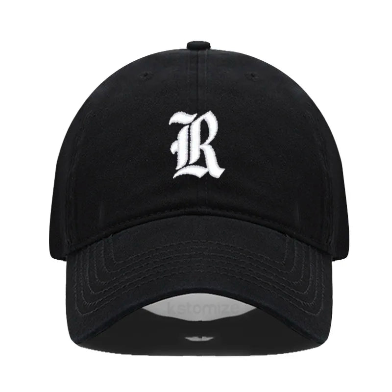 Old English Letter A-Z Embroider Baseball Cap For Men Women
