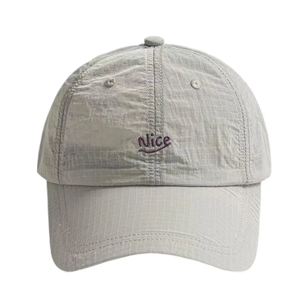 Quick Dry Plaid Baseball Cap Embroidery Plaid Hats