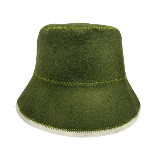 Premium Soft 100% Colored Wool Felt Bucket Sauna Hat For Russian Sauna Accessories