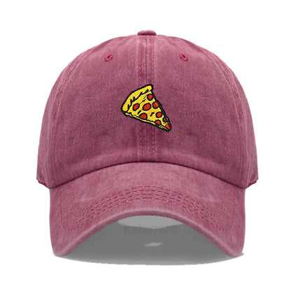 Pizza Embroidered Baseball Cap For Women Men