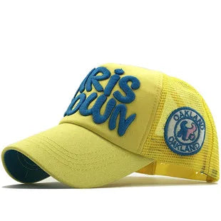 Summer New Pure Cotton Distressed Washed Baseball Cap Highway Embroidered Duckbill Cap Sunshade Hat