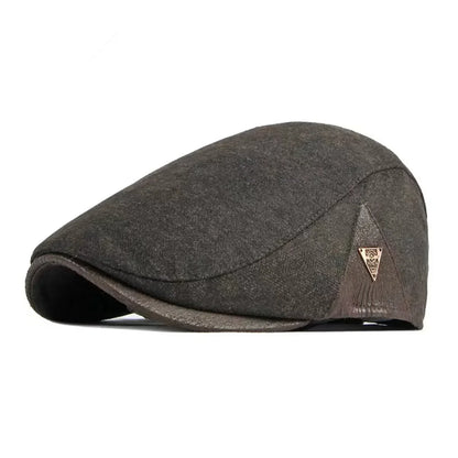 Men Side Triangle Label Newsboy Caps British Painters Hats