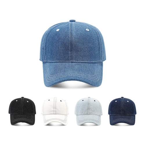 2026 New Solid Color Denim Baseball Cap For Women