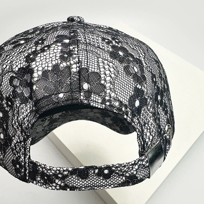 New Women Korean Lace Flower Baseball Hats