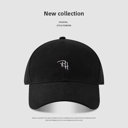Korean Style RH Letter Embroidery Baseball Cap