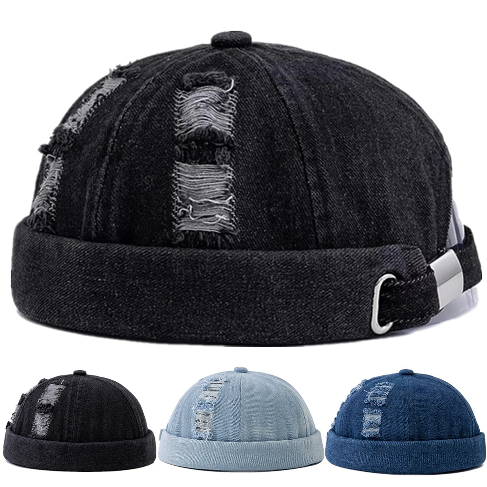 Hot Sale Broken Hole Landlord Hats Men's