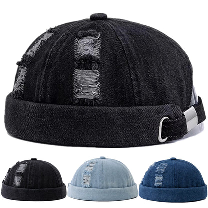 Hot Sale Broken Hole Landlord Hats Men's
