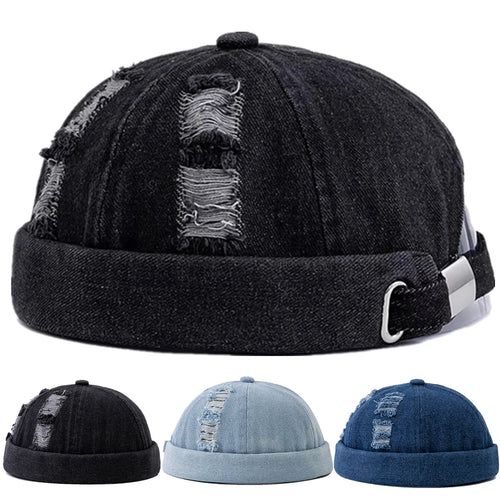 Hot Sale Broken Hole Landlord Hats Men's