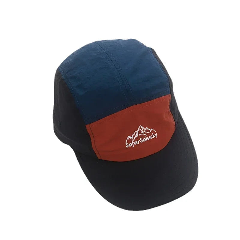 Mountain Peak Letter Embroidered Quick Dry Waterproof Snapback Hat