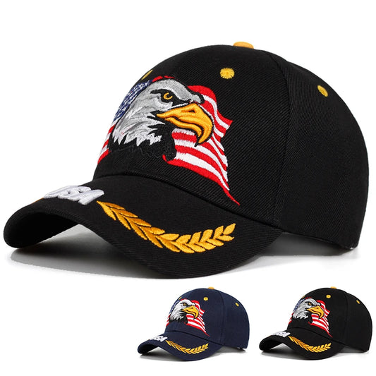 Unisex USA Eagle Embroidery Baseball Caps Spring And Autumn Outdoor