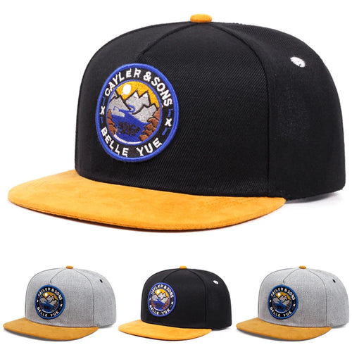 Personalized Creative Flat Edge Hat Belle YoeE Sunset Embroidery Fashion Hip Hop Hat