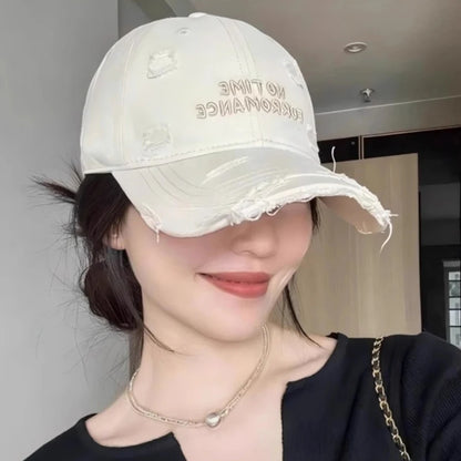 Hat Women's Spring And Summer Baseball Cap Small Fresh Fashion Contrast Color Peaked Cap Mountaineering Hat