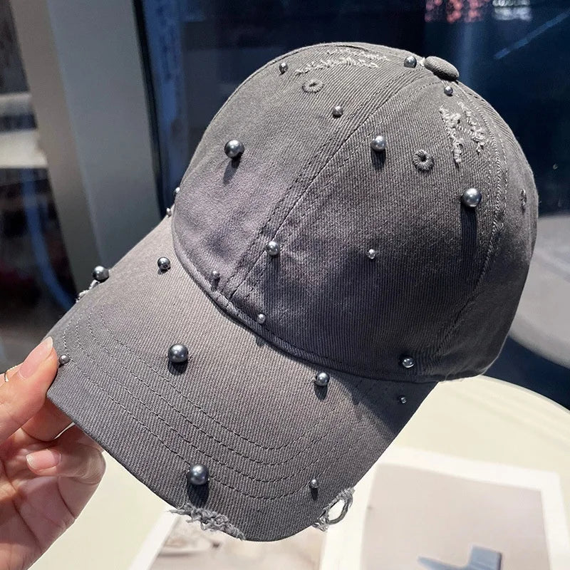 Spring/Summer Pearl Soft-Peaked Duckbill Cap
