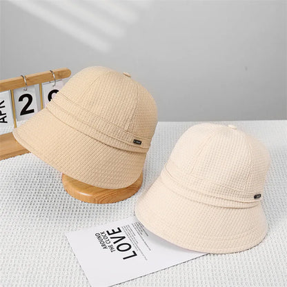 New Foldable Wide Brim Sun Hat Drawstring Adjustable Caps