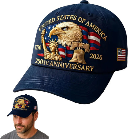 United States 250th Anniversary Baseball Cap - Eagle & Liberty Design