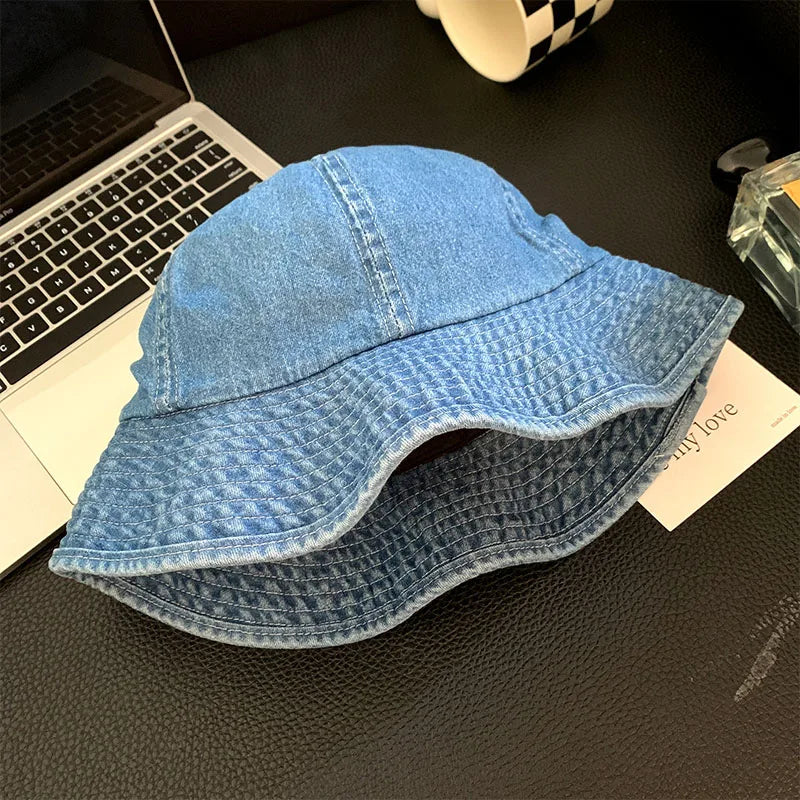 Retro Harajuku Style Denim Bucket Hats