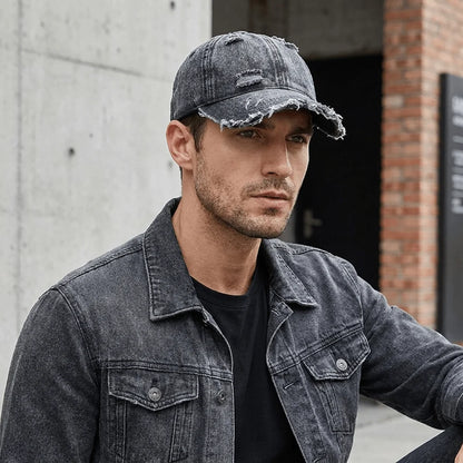 Vintage Washed Denim Baseball Cap