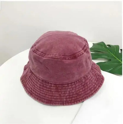 Washed Denim Bucket Hat Women Fisherman's Hat Bucket Hat Unisex Bob Caps Hip Hop Gorros