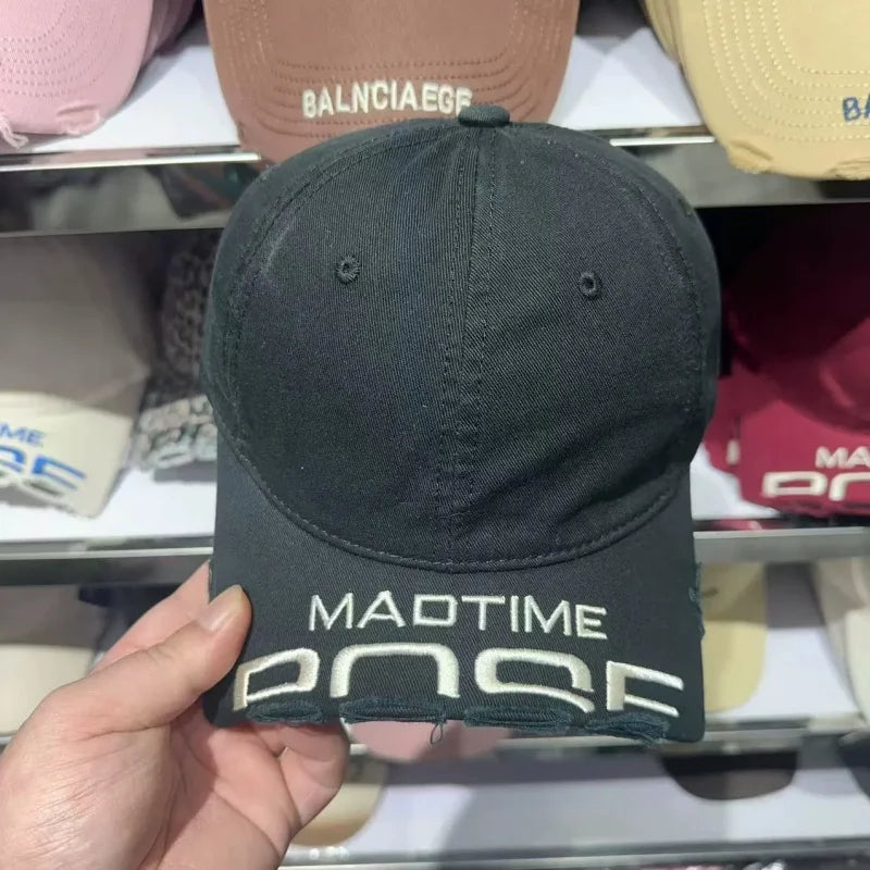 Top Version Letter Embroidery Women Men Baseball Caps Washed Vintage Baseball Hats Unisex Casual Golf Snapback Hat