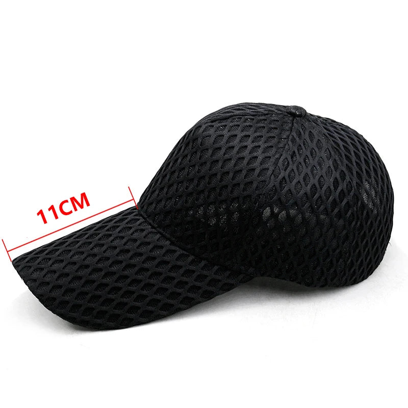 Summer Man Large Head Mesh Breathable Baseball Cap