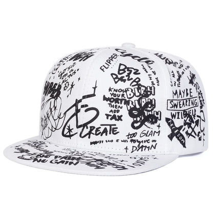 Unisex Colorful Letter Graffiti Printing Hip-Hop Hats