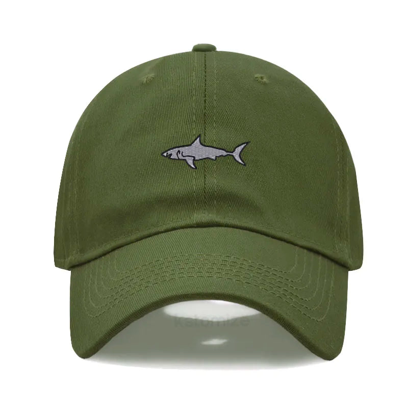 Shark Embroidery Baseball Cap For Men Women