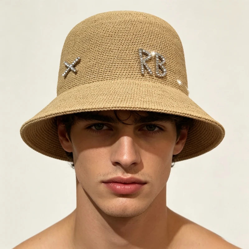 Summer Natural Raffia Sun Hats For Women