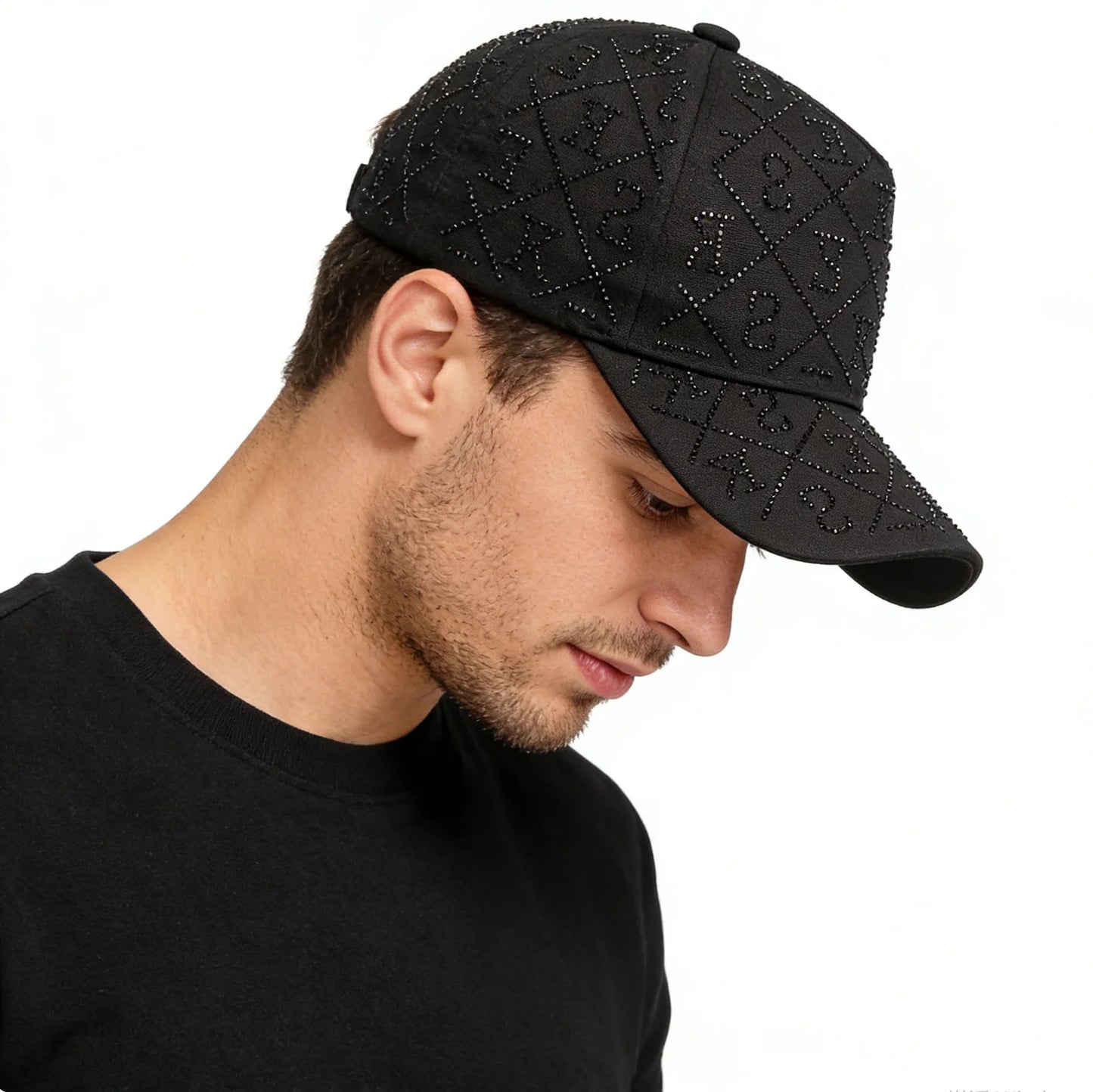 Full Rhinestone Letter Baseball Cap, Light Luxury Sparkling Rhinestone
